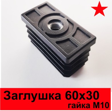 Заглушка 60х30 с гайкой М10